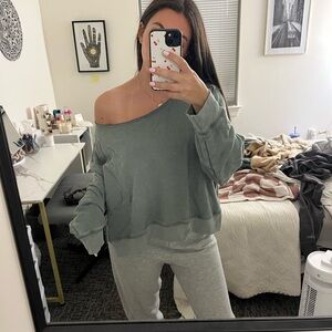 Aerie Off the Shoulder Sweatshirt